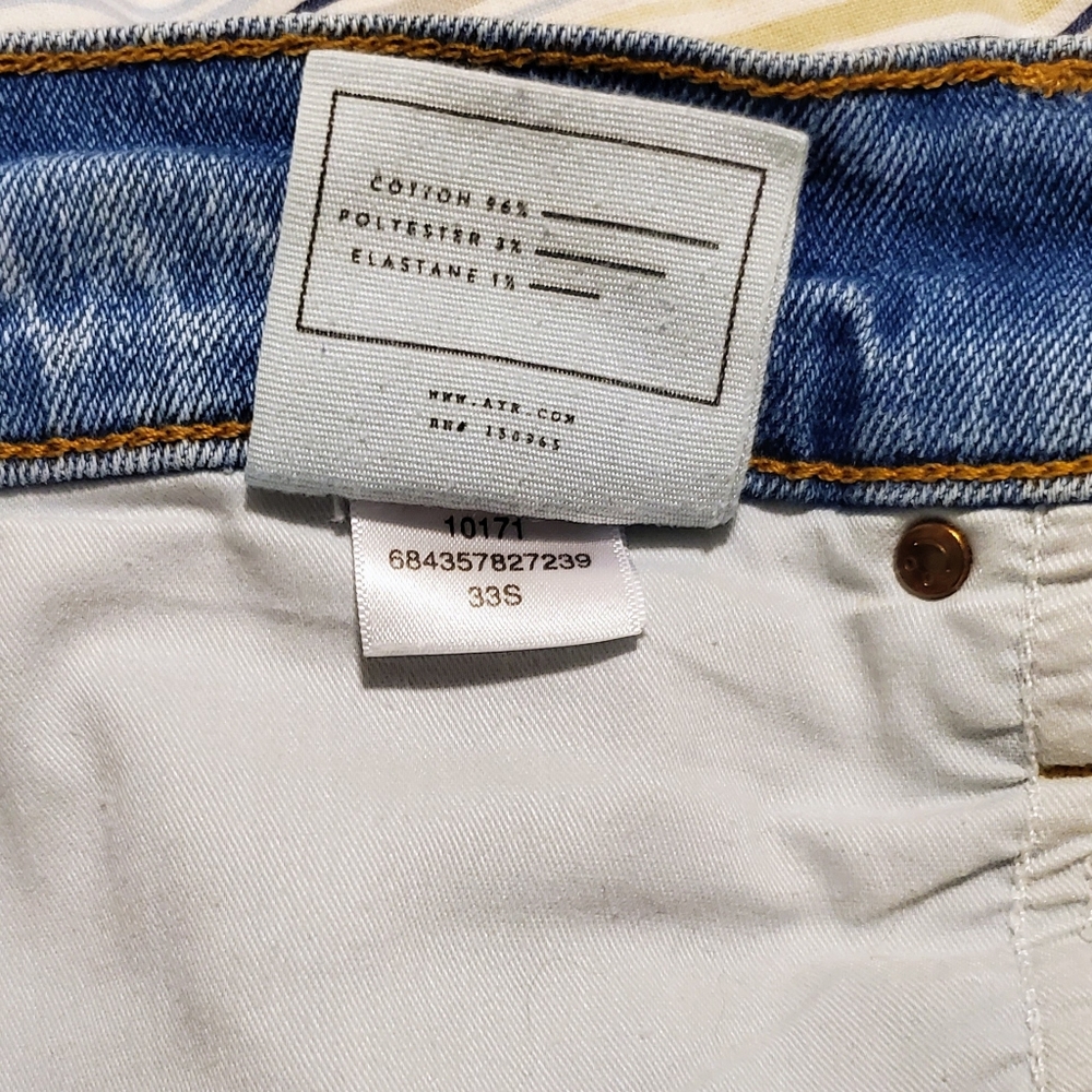 AYR The Sugar Straight Leg High Rise Jeans in Coconut Milk - Size 33 Short - Picture 10 of 10